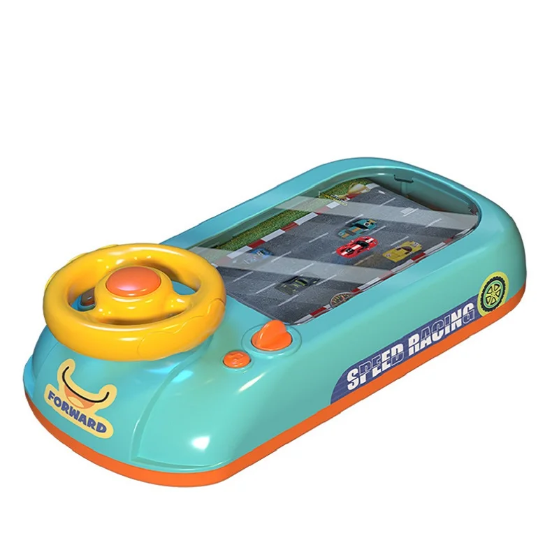 Wholesale children educational learning musical racing car driving simulator toy baby steering wheel toys