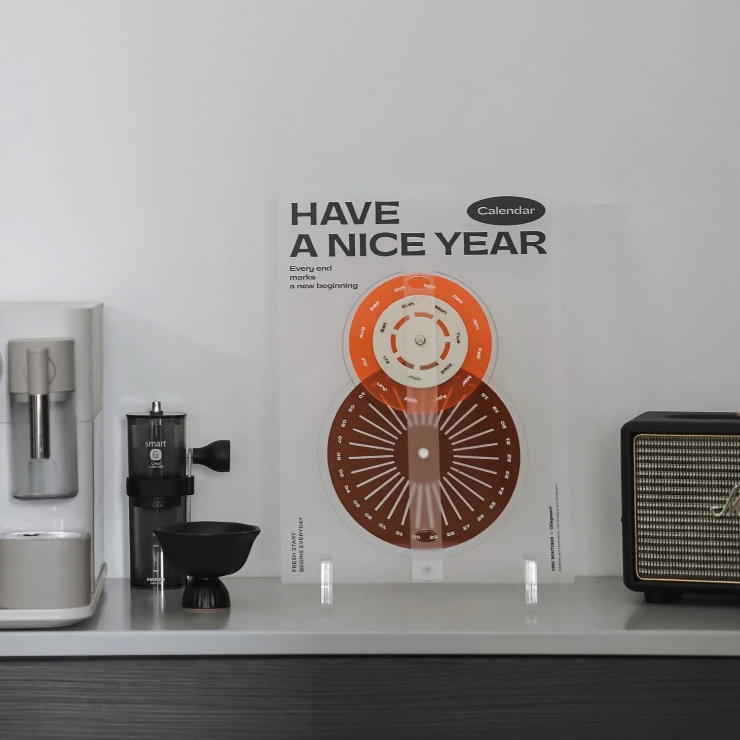 Индивидуальный настольный календарь, календарь, подарок, простое украшение, прозрачный акриловый дисплей