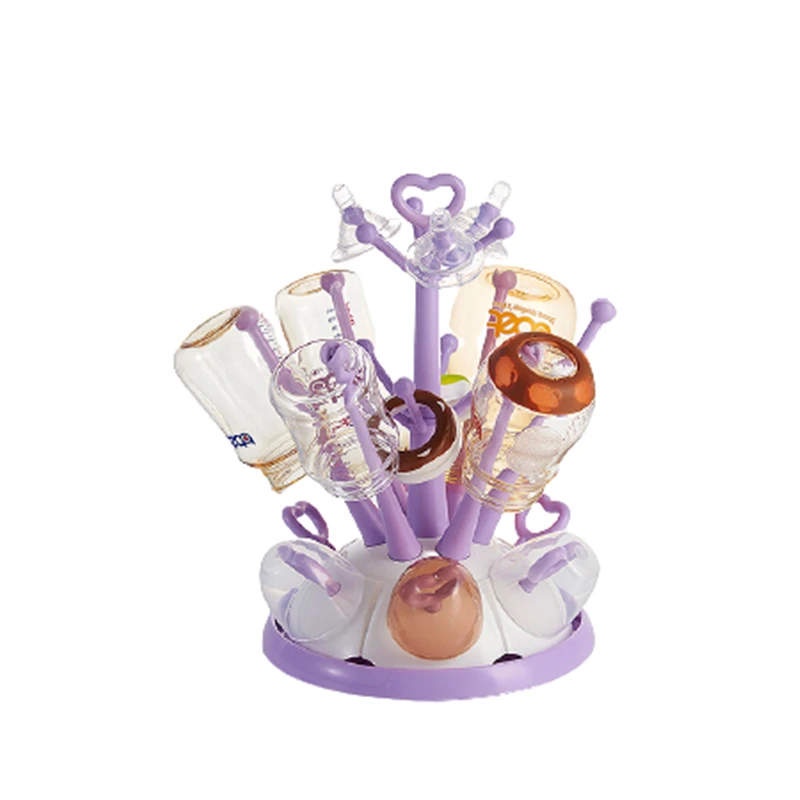 Wholesale baby bottle drying rack tree shape plastic baby milk bottle holder