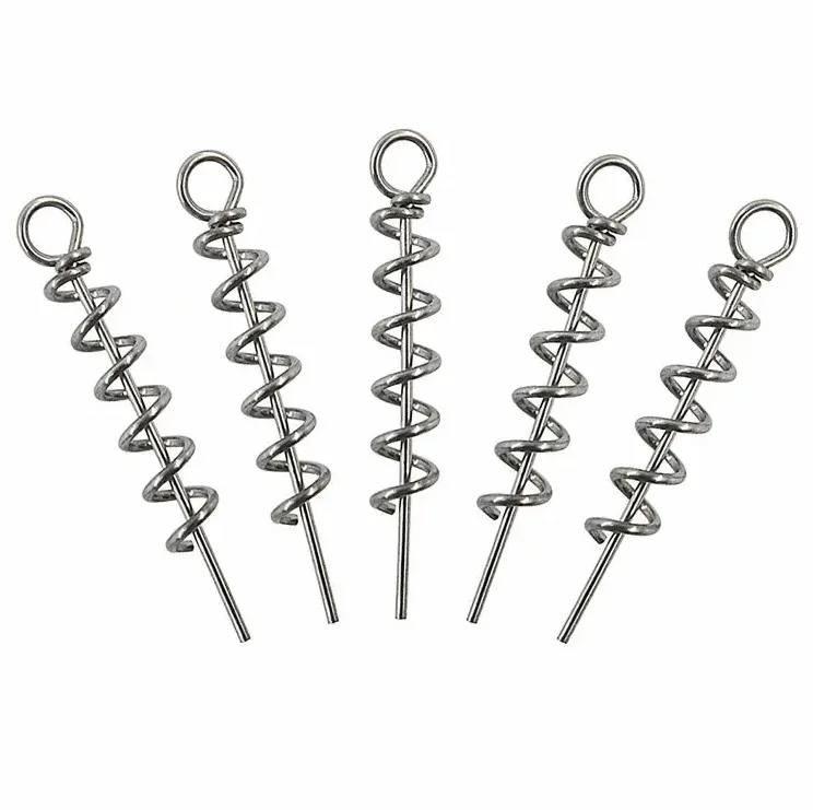 wholesale pike fishing Stainless Steel Soft Bait Pin Lure Fishing Pin Spring