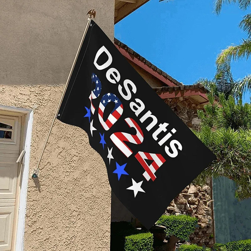 WH432 American Flag Outdoor Desantis 2024  for President Flag Yard Porch Outdoor Indoor Backyard Lawn Hanging Flag