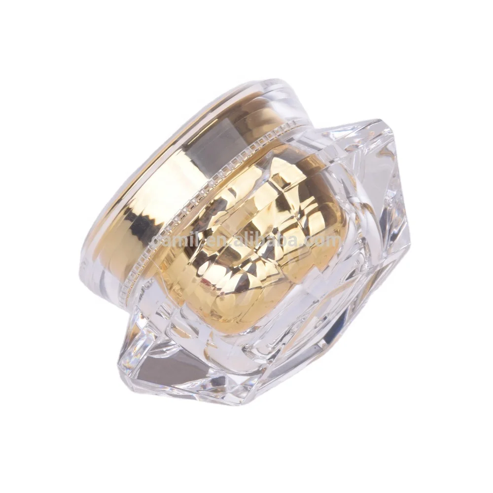 Cosmetic gel container 15g 30g 50g gold acrylic cream jars
