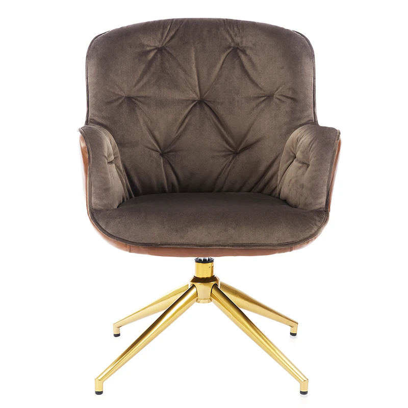 Вращающийся домашний стул, современные стулья, оптовый поставщик, металлические ножки из ткани для ресторана, OEM бархатный обеденный стул, домашняя мебель 16,6
