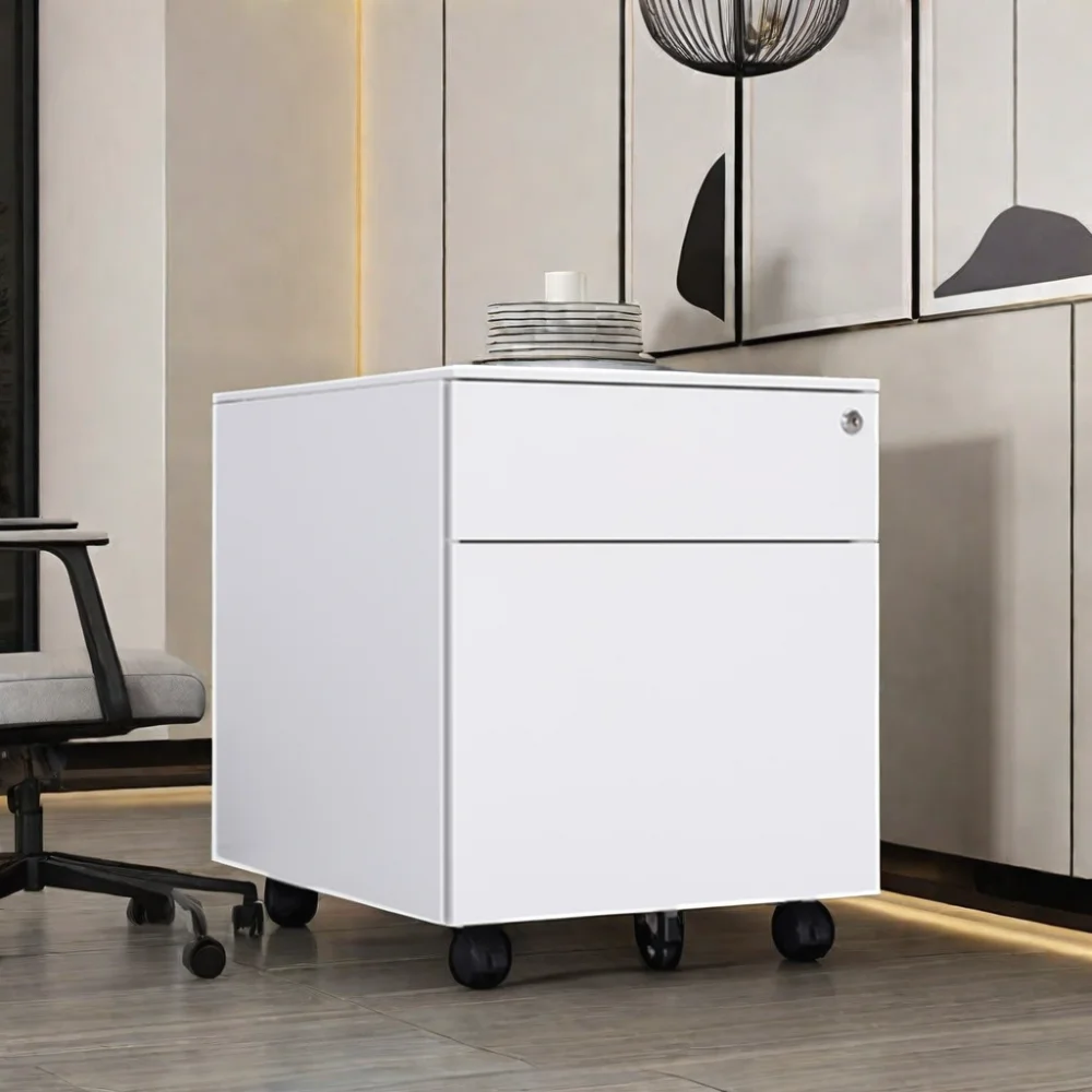 furniture Office under desk mobile pedestal 2 drawer metal hanging storage file cabinet with wheels 2 drawer pedestal