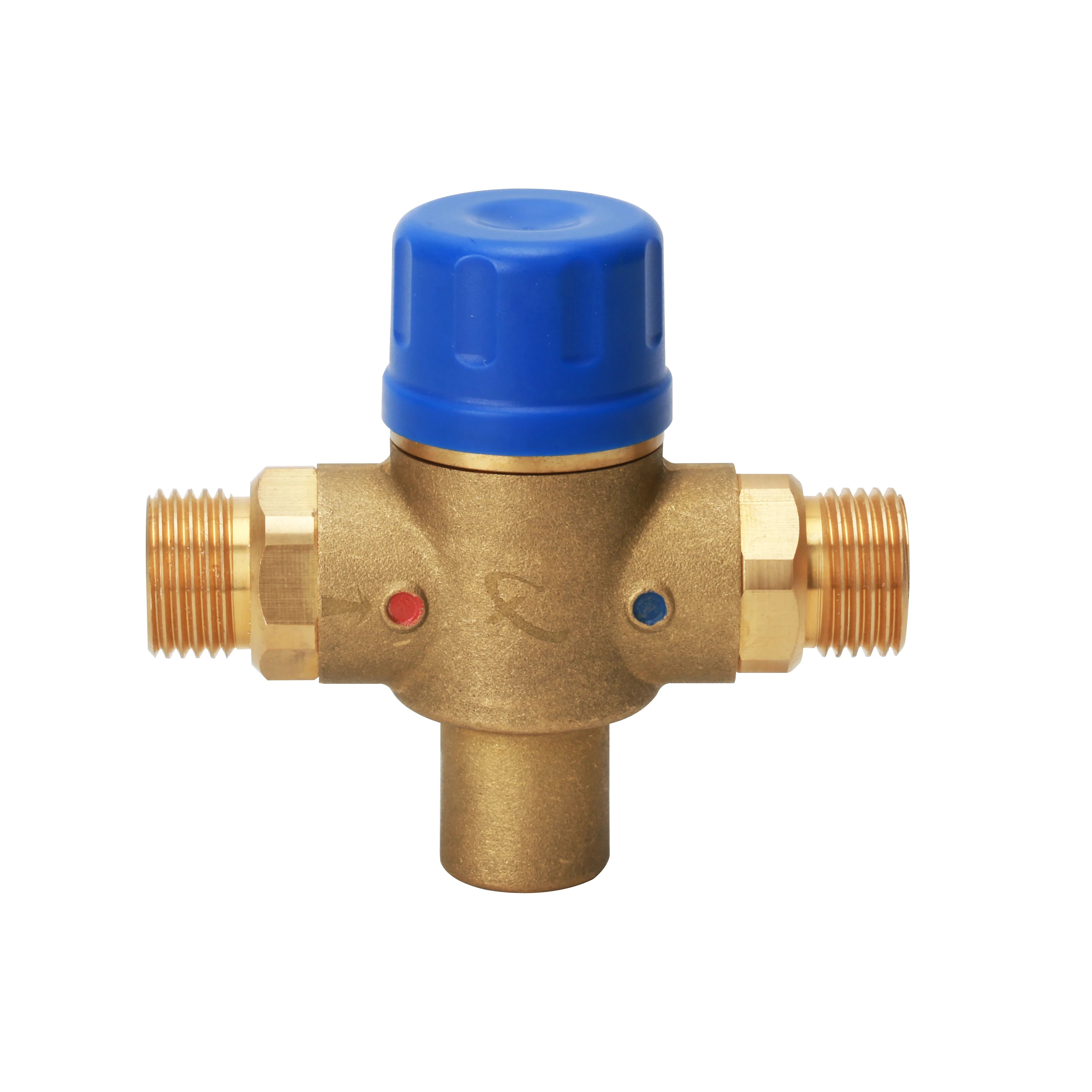 Legom G1/2 Brass Passivation Treated Fixed Temperature One-way Low-temperature Open Valve External Inlet and Outlet Water Joint