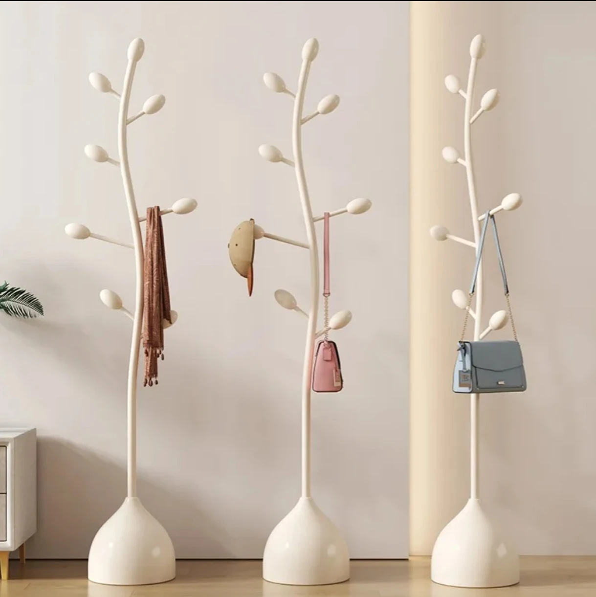 Cream style corner coat rack floor-standing bedroom clothes rack hotel home indoor clothes storage rack