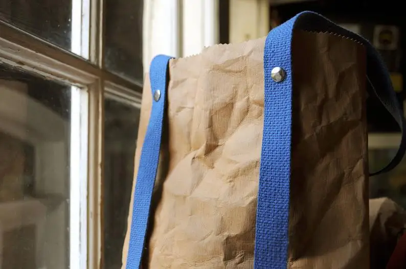 
Eco Friendly Washable Kraft Paper Tote Craft Paper Tote Backpack 