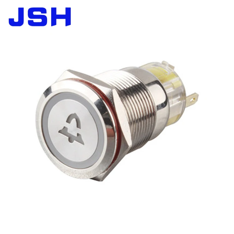Metal LED Switch Latching Push Button/19mm waterproof IP67 Switches