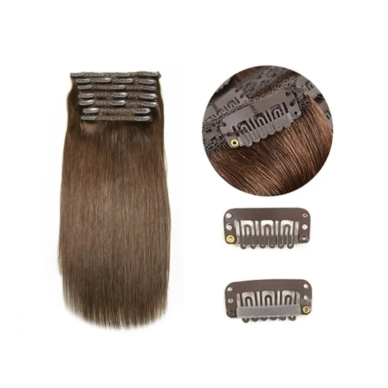 ISWEET Double Drawn  Silik Straight Human Natural Hair Remy Clip In Hair Extensions 100% Human Hair With Best Price