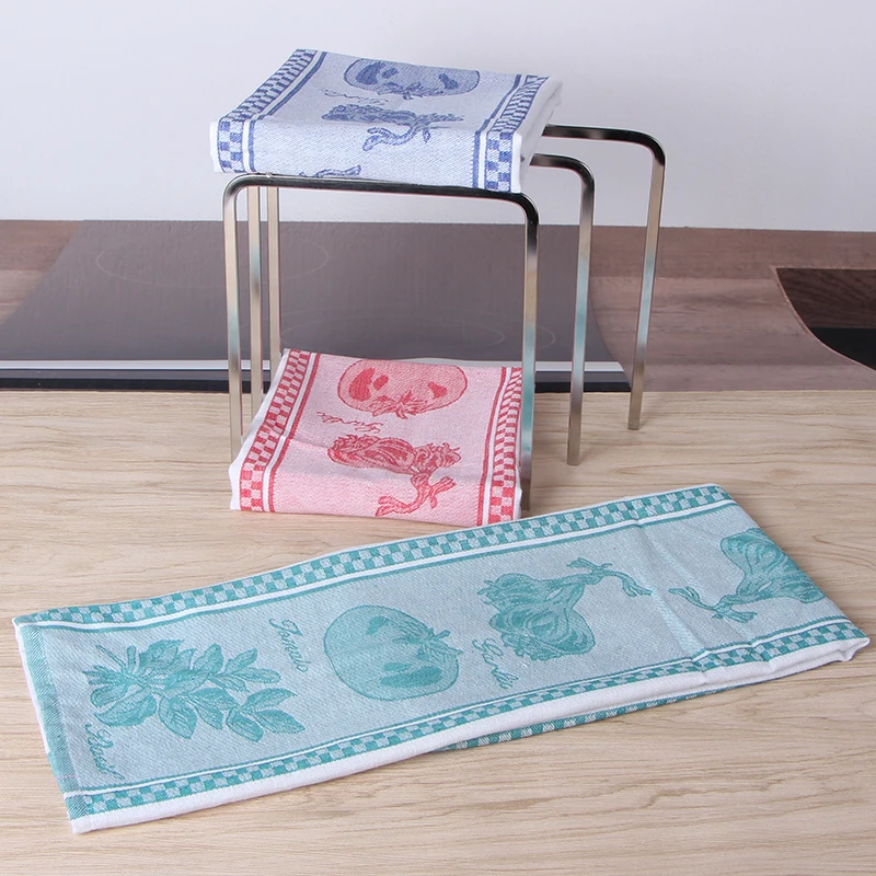 High quality 100% cotton yarn dyed jacquard pattern dish towel tea towel kitchen towel 45*70cm