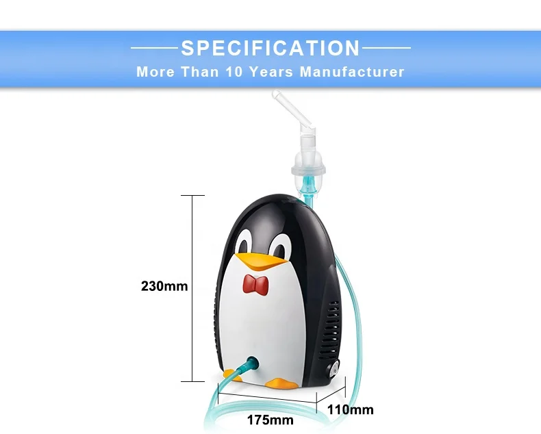 Cartoon Penguin Nebulizer for Kids Compressor Medical Animal Portable Atomizer