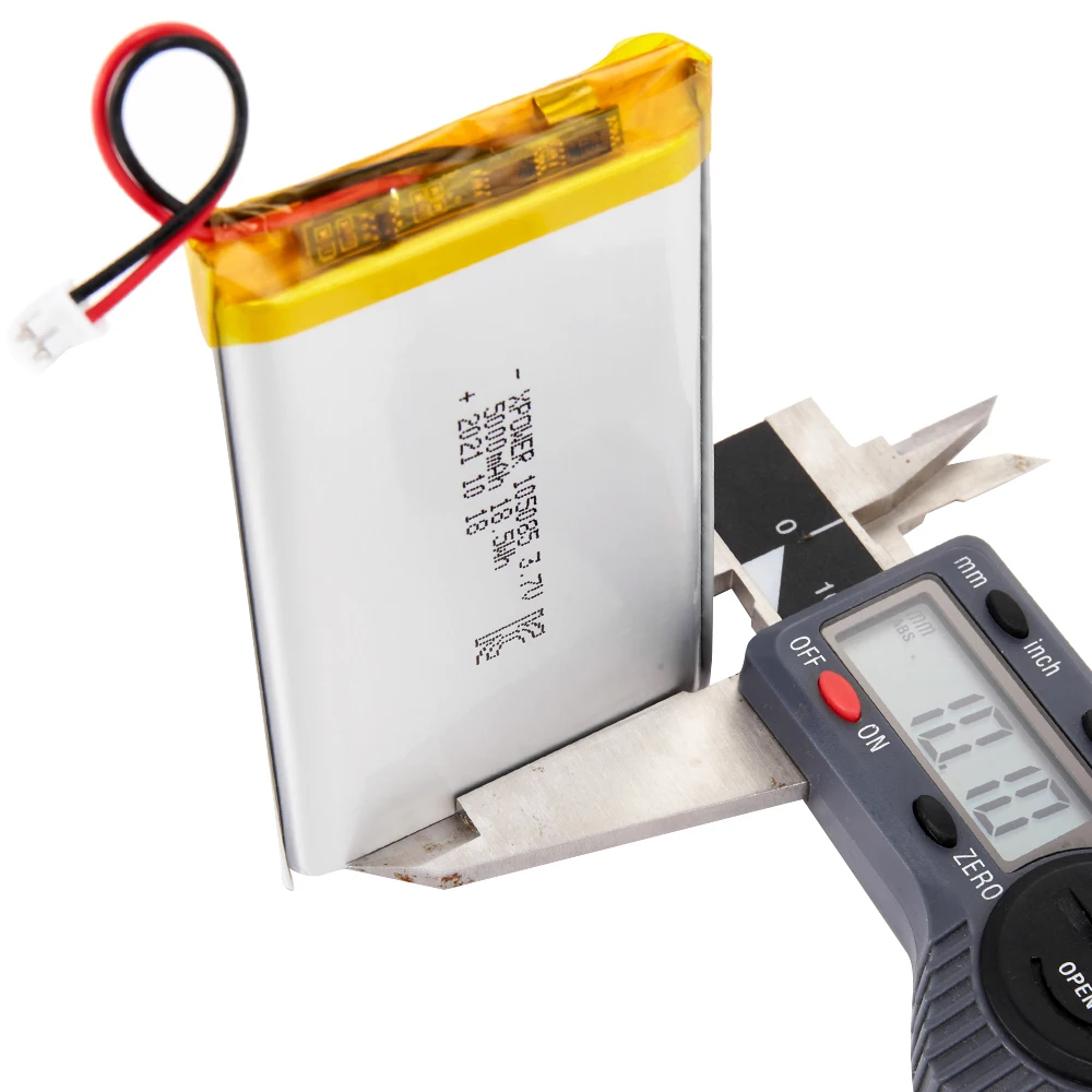 Xpower High Capacity KC UL Rechargeable 5000mAh 3.7V 105085 Lithium-Ion Pouch Batteries For Portable Bluetooth Speaker