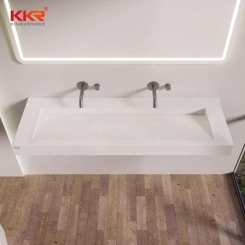 KKR-1378 Series Bathroom Sinks Vanity Sink Cabinet Basin Wall-hung Stone Sink Solid Surface Sanitary Wares