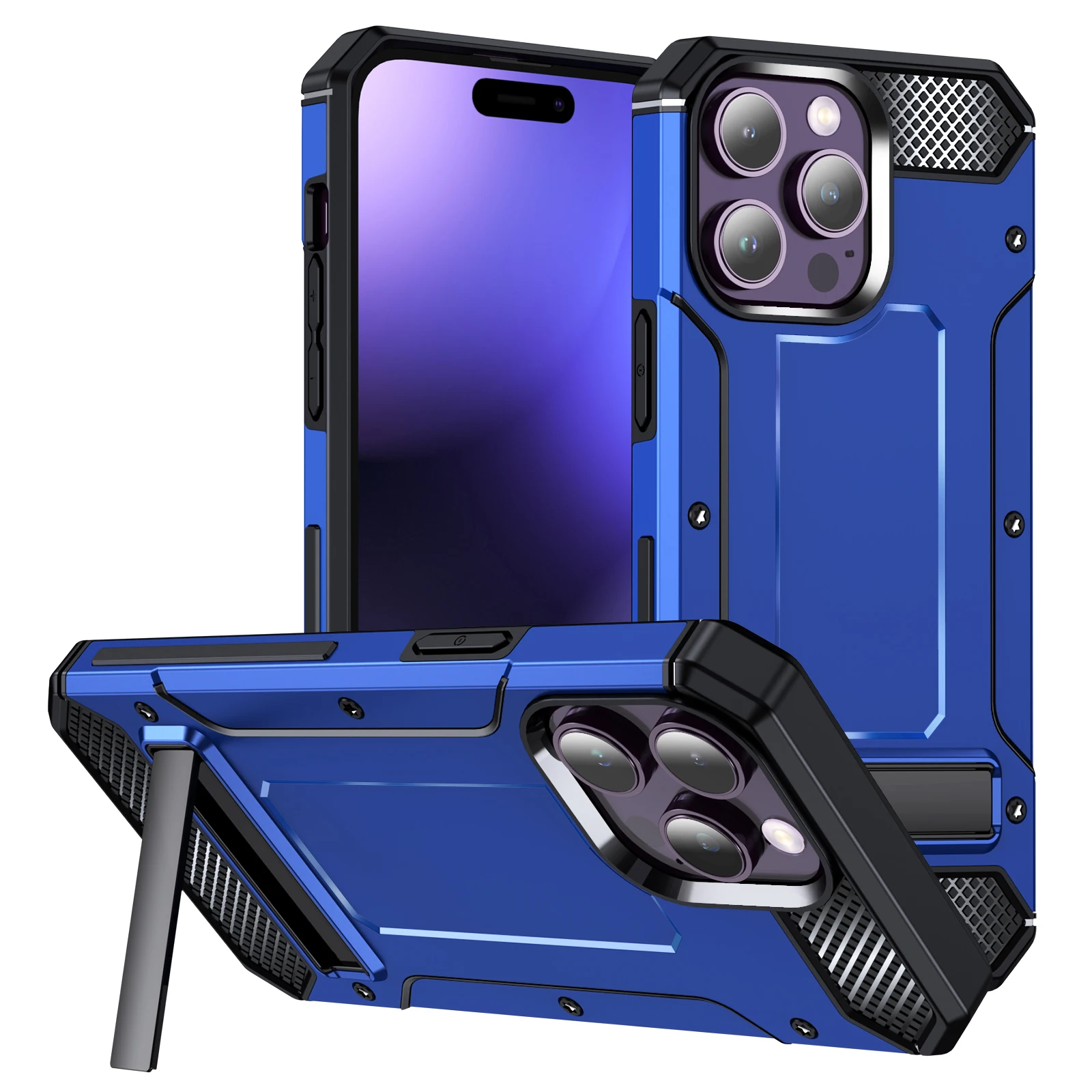 Factory Price Wholesale PC And TPU  2 In 1 Amor Case With Stand Phone Cover For Iphone 14 Pro Max