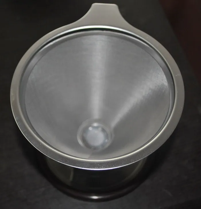 Reusable Double Layer 304 Stainless Steel Coffee Filter Holder Pour Over Coffees Dripper Mesh for Single Cup Brew