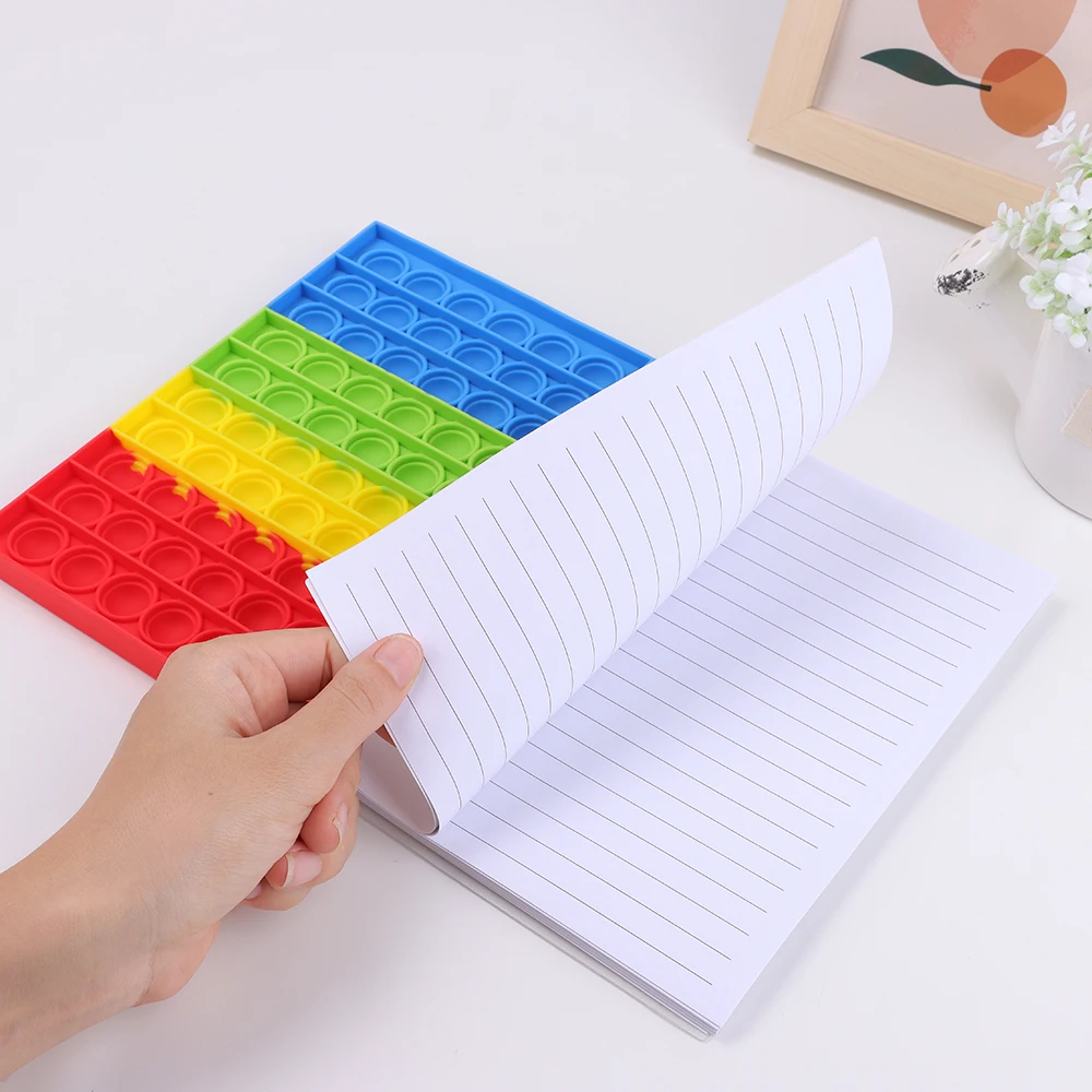 Bubble Silicone Cover Notepad Student Fidget Toys A5 Pop push up