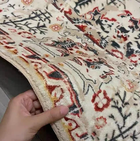 2024 new high quality  faux cashmere carpet Moroccan American light luxury living room thickened carpets