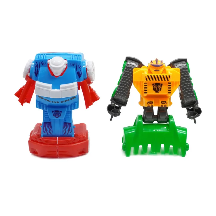 Transformed 2  Model Robot Car Changeable Assembly Deformation Deformed Transforming Toys for Kids Surprise Egg Capsule