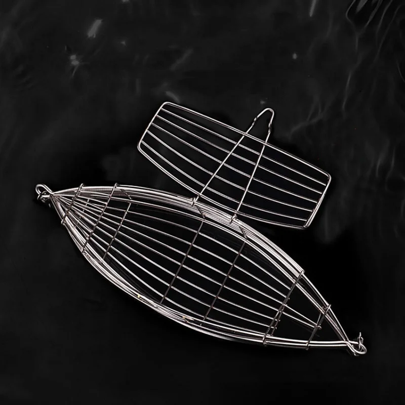 5 Sizes metal fishing bait cage Olive type stainless steel bait feeder Fishing gear accessories