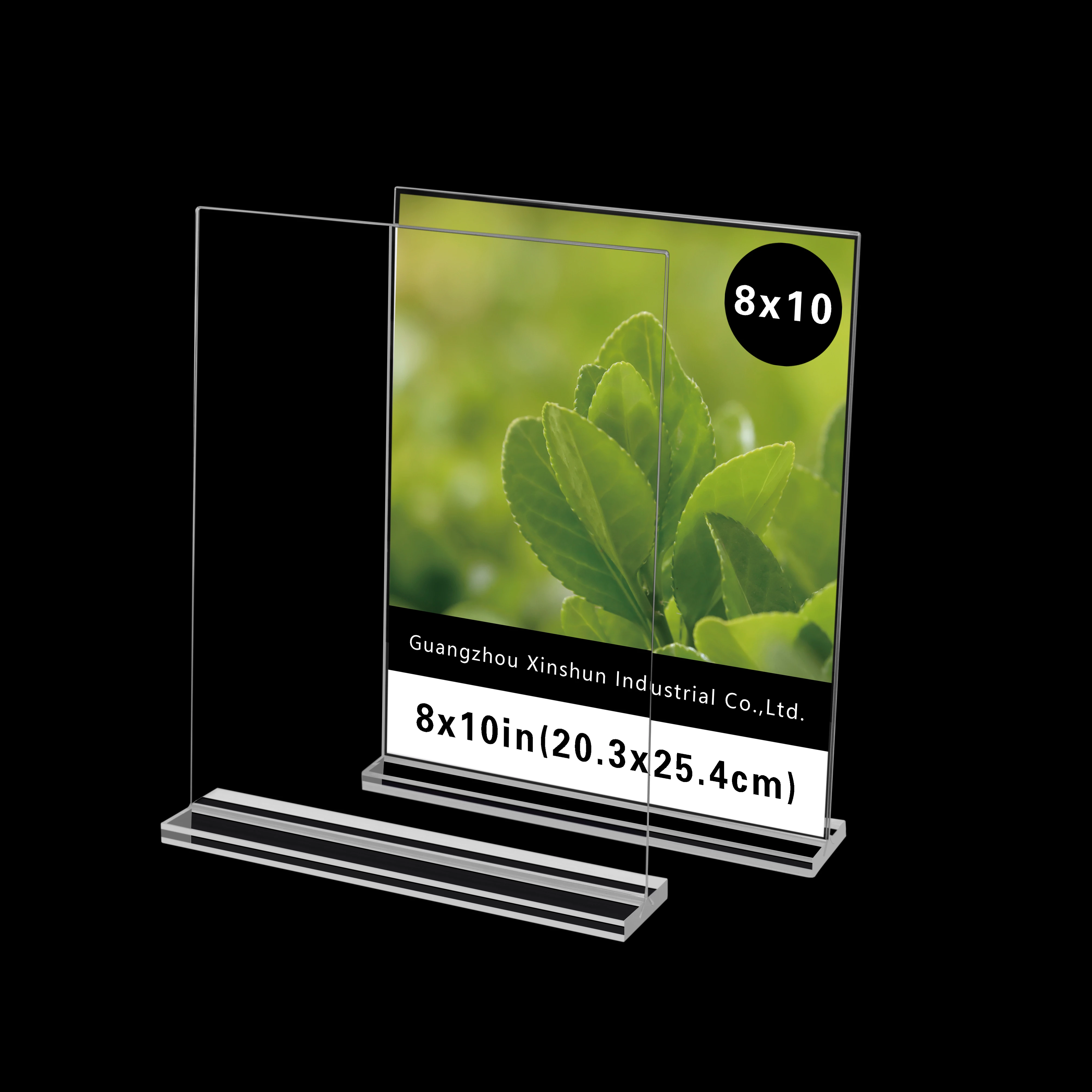 Т-образная прозрачная полистирольная фоторамка двухсторонняя подставка для дисплея подвижная акриловая