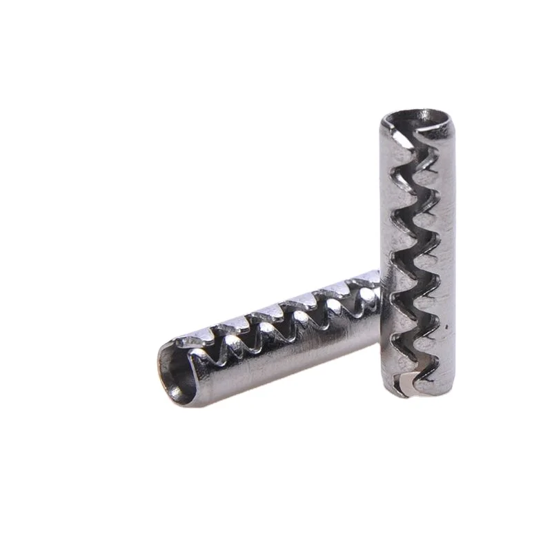 
Factory Wholesale SS304 M3 Toothed Slotted Spring Pin for Screws and Bolts 