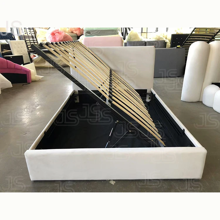 Кровать на платформе в современном европейском стиле кровать размера «King/Queen-Size» для хранения газового подъемника
