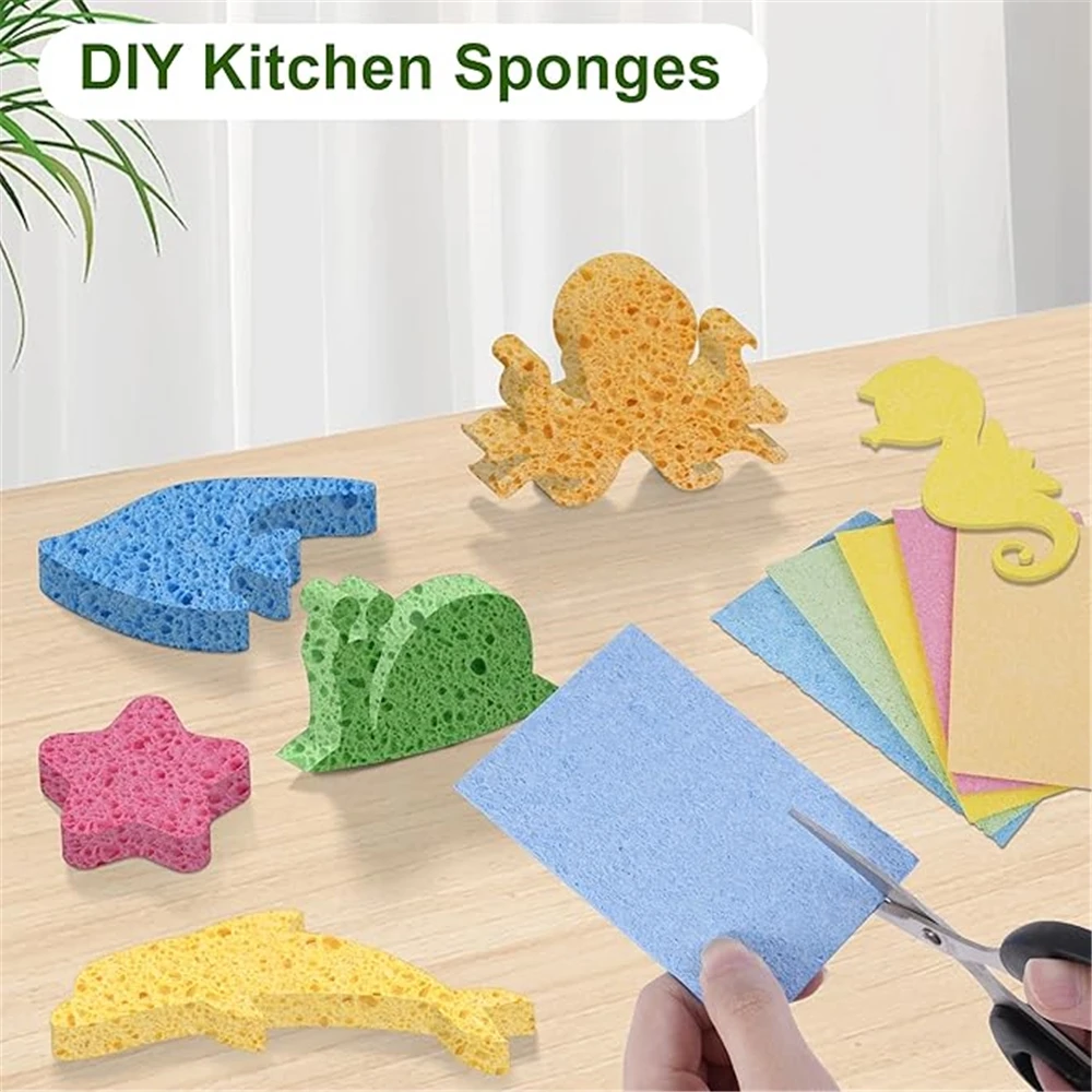 HOT SALE Compressed Cellulose Sponges Natural Kitchen Sponges