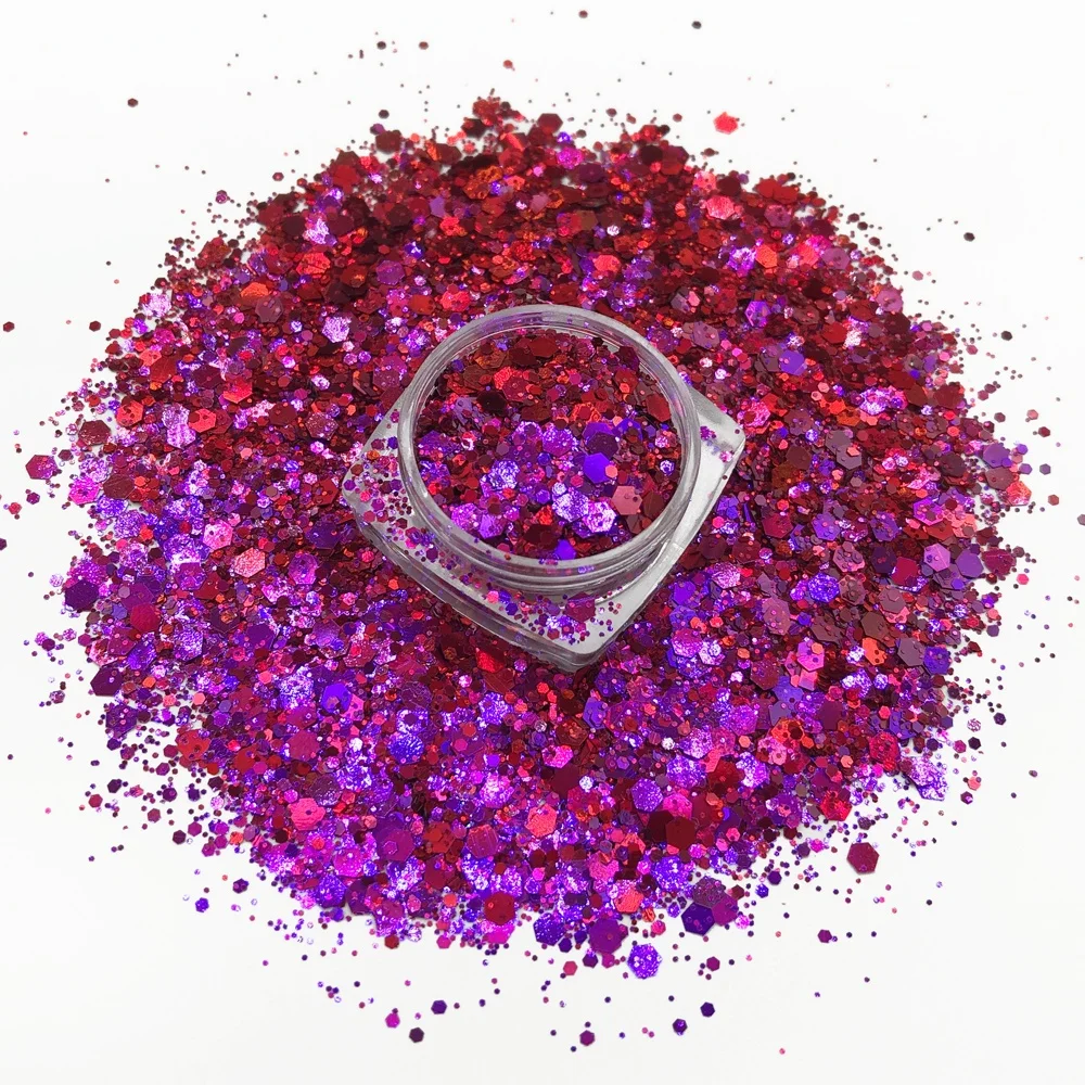 Manufacturer PET Color Shifting Polyester Chameleon Chunky Fine color changing Glitter