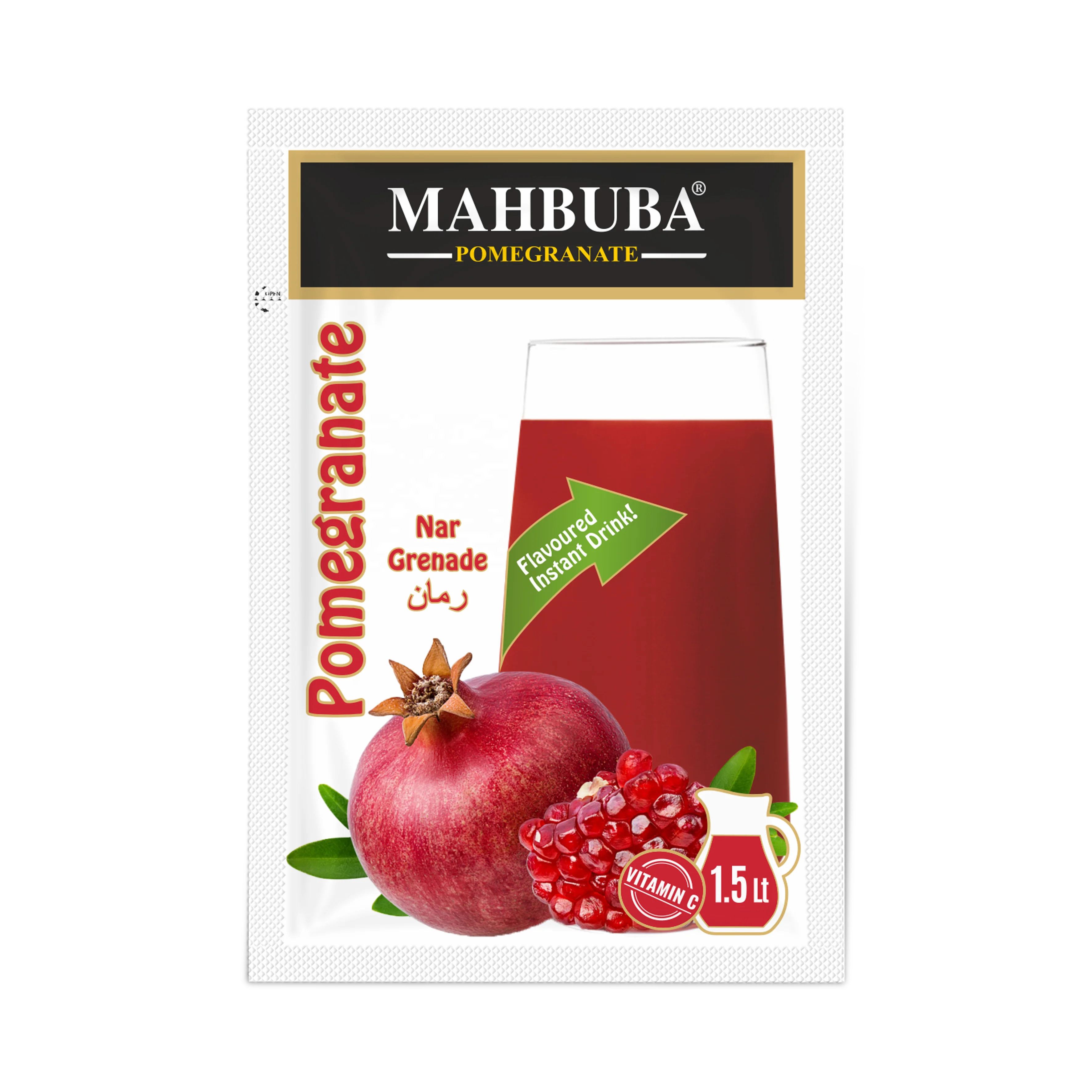 POMEGRANATE Flavoured Instant Drink Powder 9g x 24 pcs x 24 box Good Taste Different Flowers Powder Cold Drink Juice Cold Drink