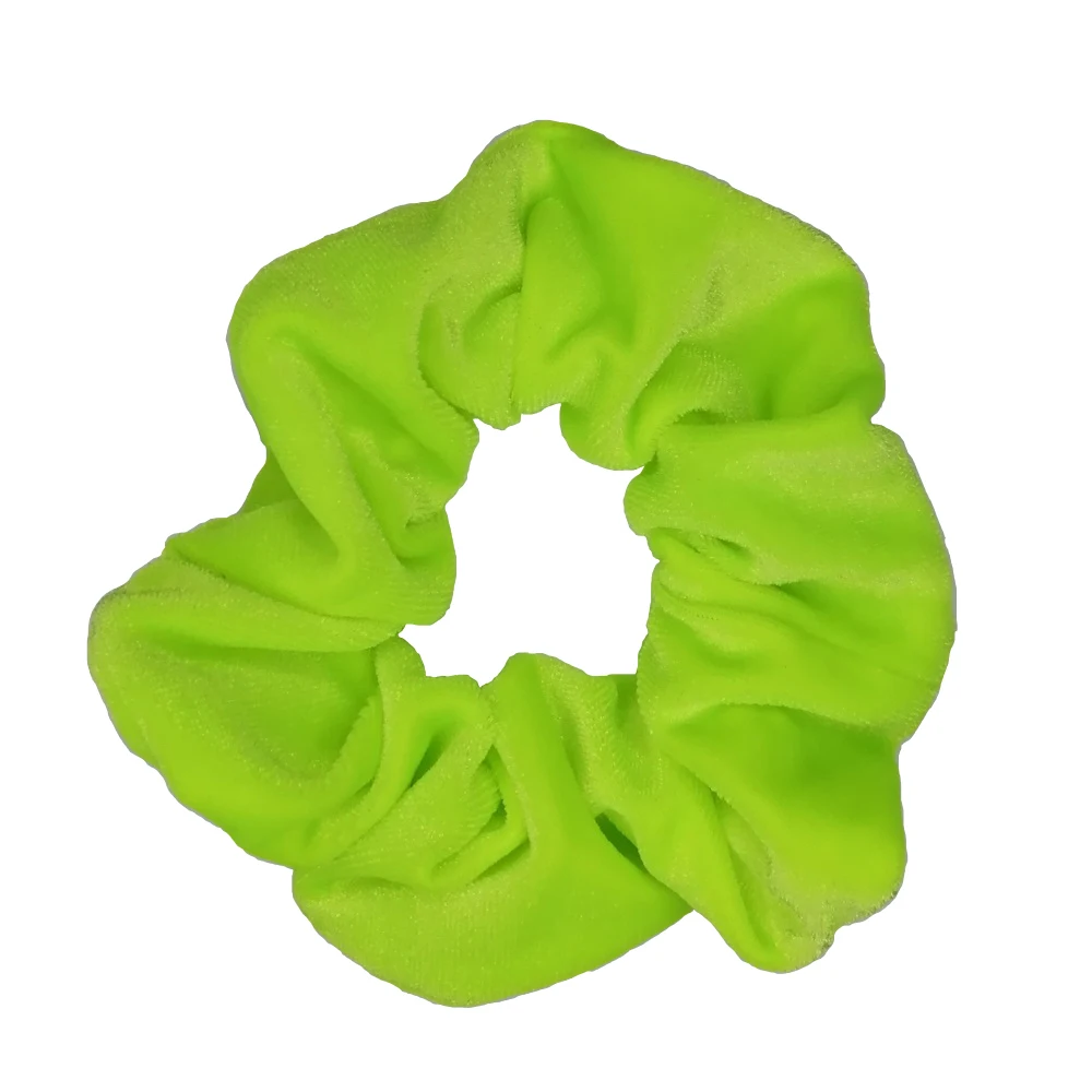 Velvet Neon Hair Band Hair Scrunchies Tie for girl 100pcs/lot free shipping