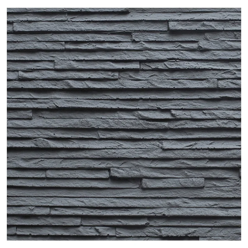 Textured Line Stone look Decorative flexible soft stone Wall panel  veneer for outside wall durable mcm flexible stone  tile