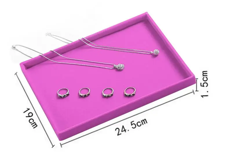 SKQ OEM Custom Size Color Jewelry Tray For Store Ring Bracelet Chain Display
