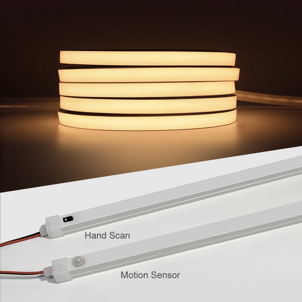 110V 220V Power Direct Supply Motion Sensor Linear  2835 LED Hard Strip Light bar