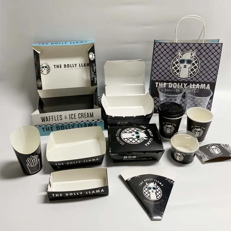 Recycled ice cream bubble waffle holder cardboard waffle paper cone, waffle tray , waffle stick packaging box