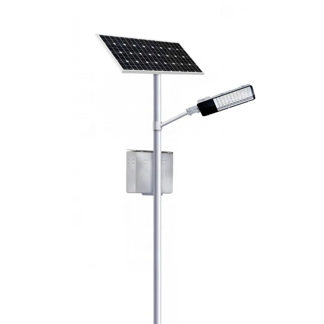 
hot sale Lithium Battery Pole 30w 40w 50w 60w Motion Sensor Remote Control IP65 Outdoor Led Solar Lamp 