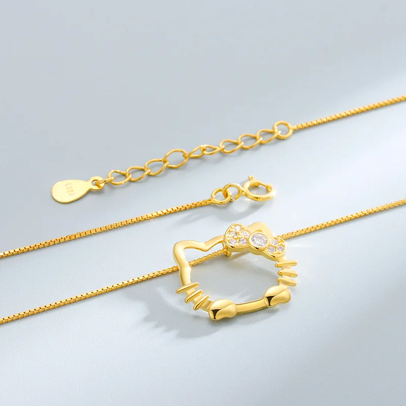 Customized jewelry wholesale cubic zircon joyeria de plata 925 sterling silver pendant cat hello kitty jewelry