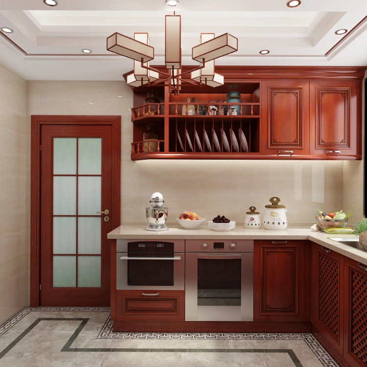 JOYEDA Customized furniture set photos of solid wood functional kitchen bar cabinet