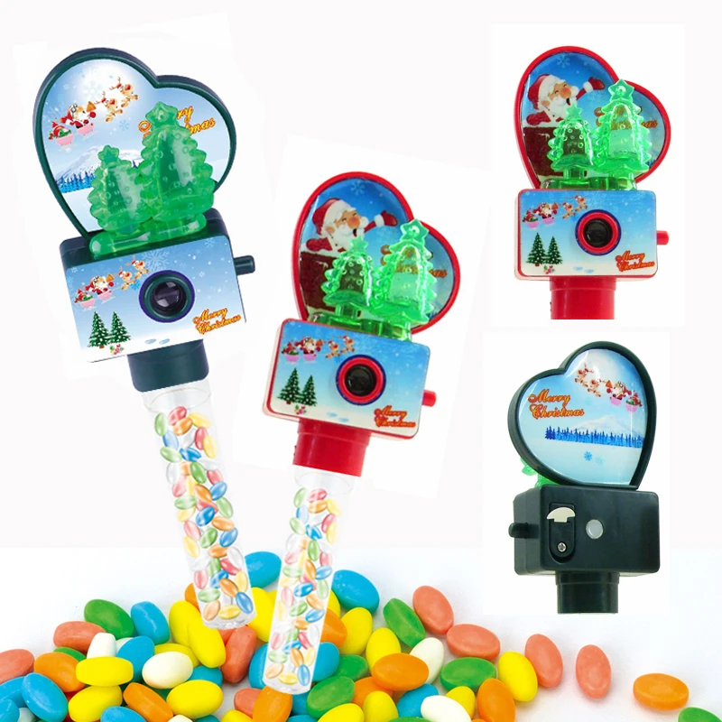 Merry Christmas Gifts Brinquedos Doces Camera Pictures Toys Candy with Sugar Container Filling Custom Chocolate and Candies