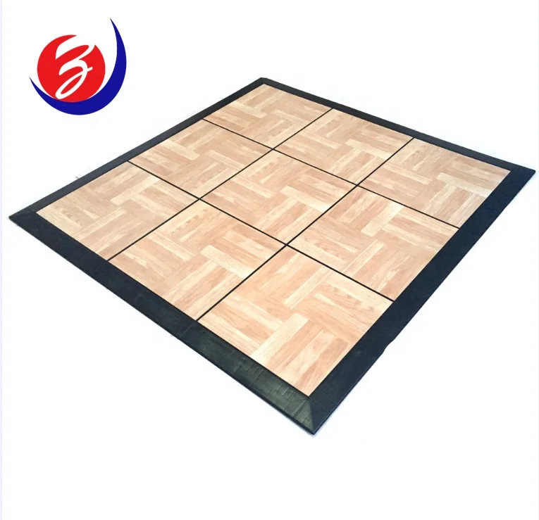pvc interlocking plastic dance floor tile vinyl dance event flooring wood texture look