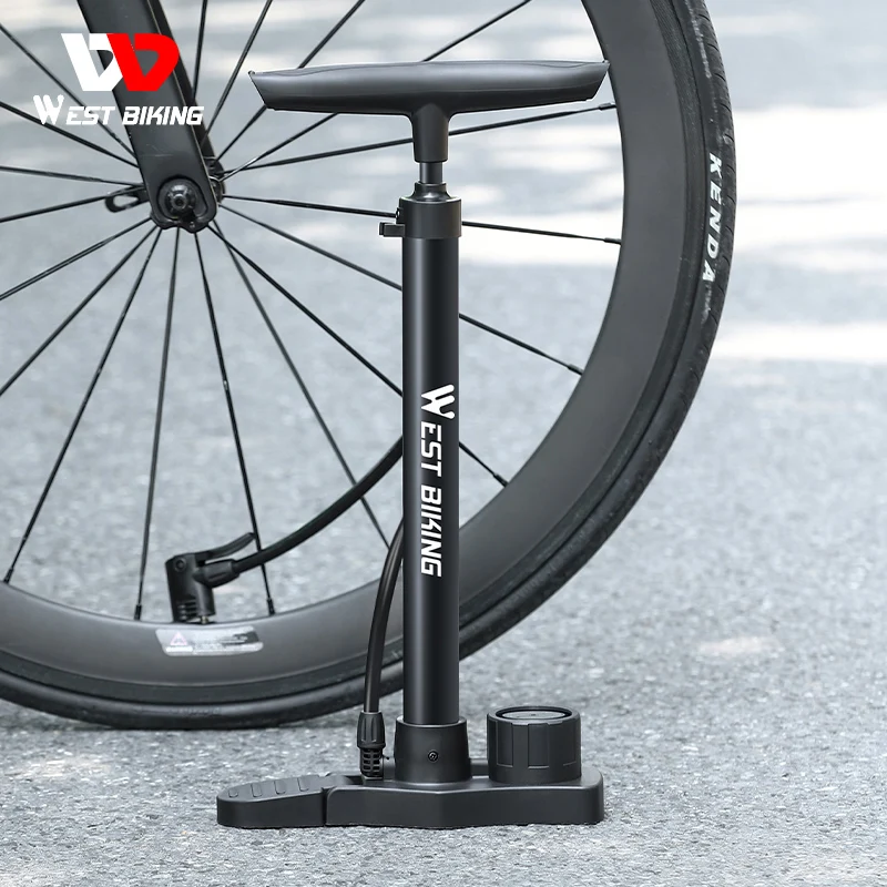 WEST BIKING 160PSI велосипедный насос высокого давления многофункциональный клапан с калибровкой прочный и из нержавеющей стали