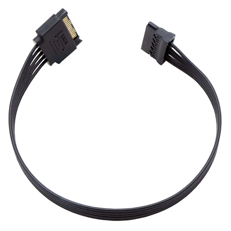 cantell SATA 15Pin Male to Female Extension Cable for Computer Hard Disk Interface Power Cord