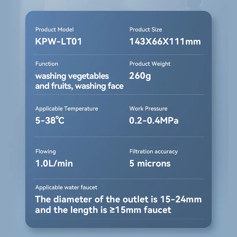 2024 Konka Ceramic Portable Water Purifier 3 Stages Tap Faucet Machine  Water Purifier Filter