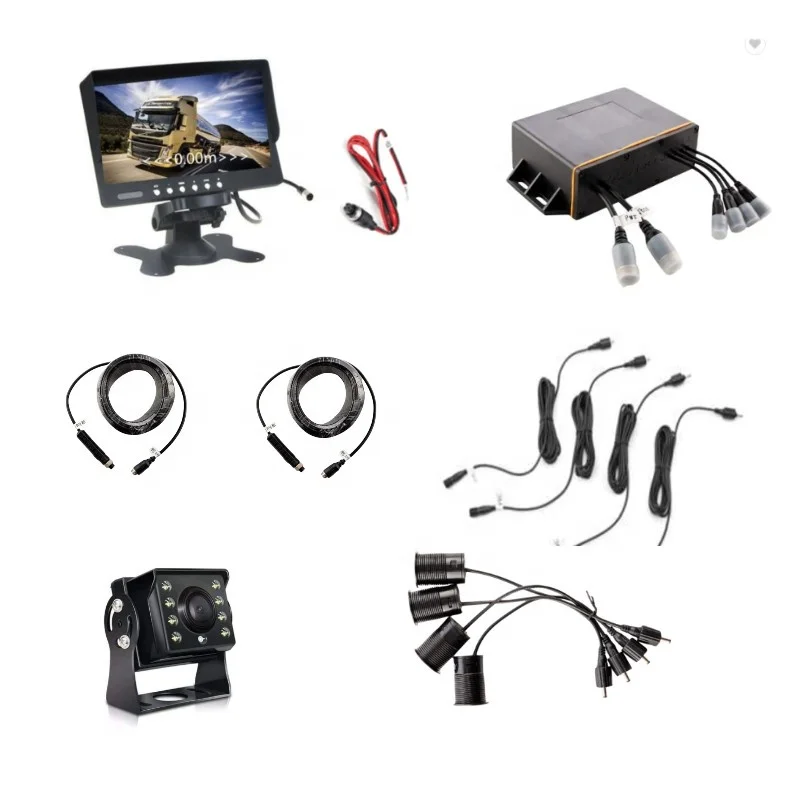 High Buy Back AHD Reverse 720P Camera with Radar High Accuracy Truck Anti Collision Reverse Camera 24v Reverse Parking Sensor