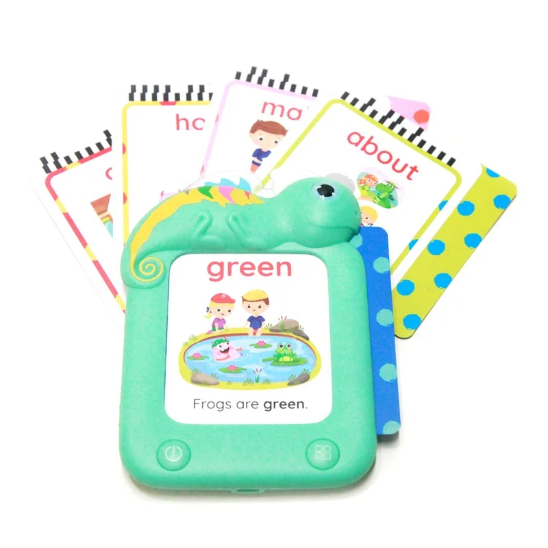 Custom educational toys Alphabet Flash Cards kids Spell Learning Toys Chameleon Card Auto-Reader