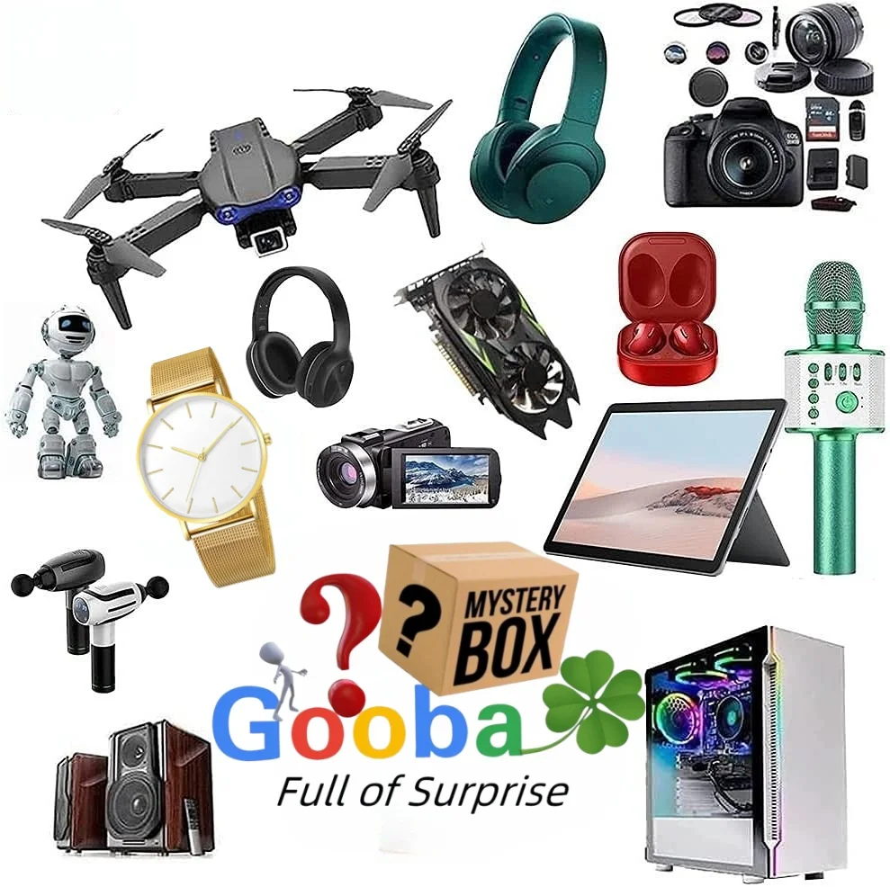 2024 Top Seller Trending item surprise mystery box gift set Sports watches Wireless earphone Smart robot Mystery box surprise