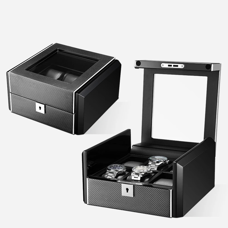 2021 high quantity Top rectangular 6 slots watch box with pillow watch storage box