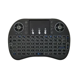 American English Backlight i8 2.4GHz 7-color Wireless Mini Keyboard Hebrew Italian Portuguese  Air Mouse Touchpad Controller