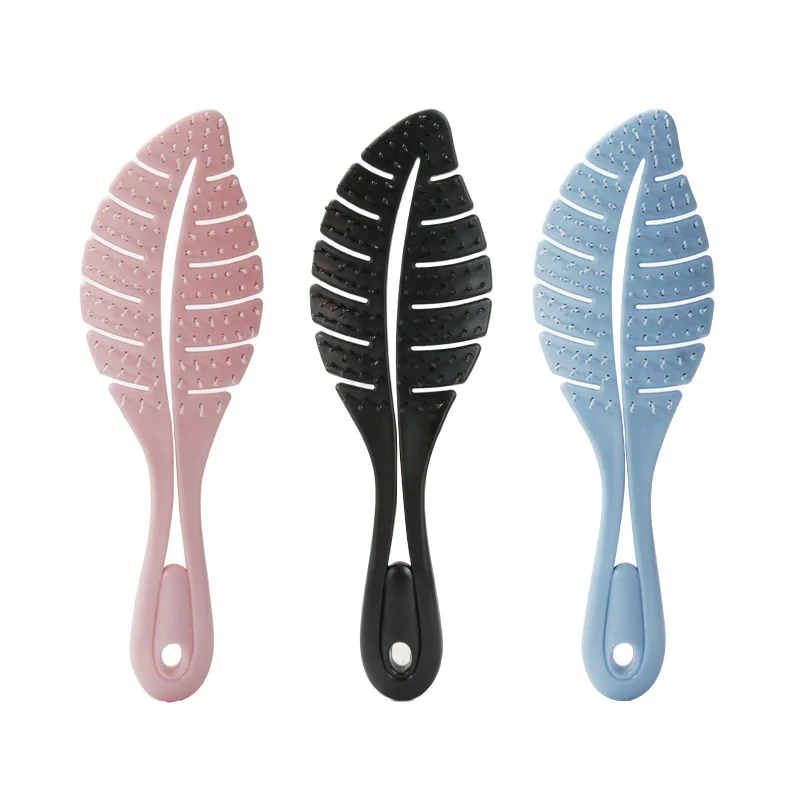 Factory Direct Sale Nylon Needle Airbag Wet Temperature Resistant Massage Hair Comb High Quality Black Purple Hair Brush
