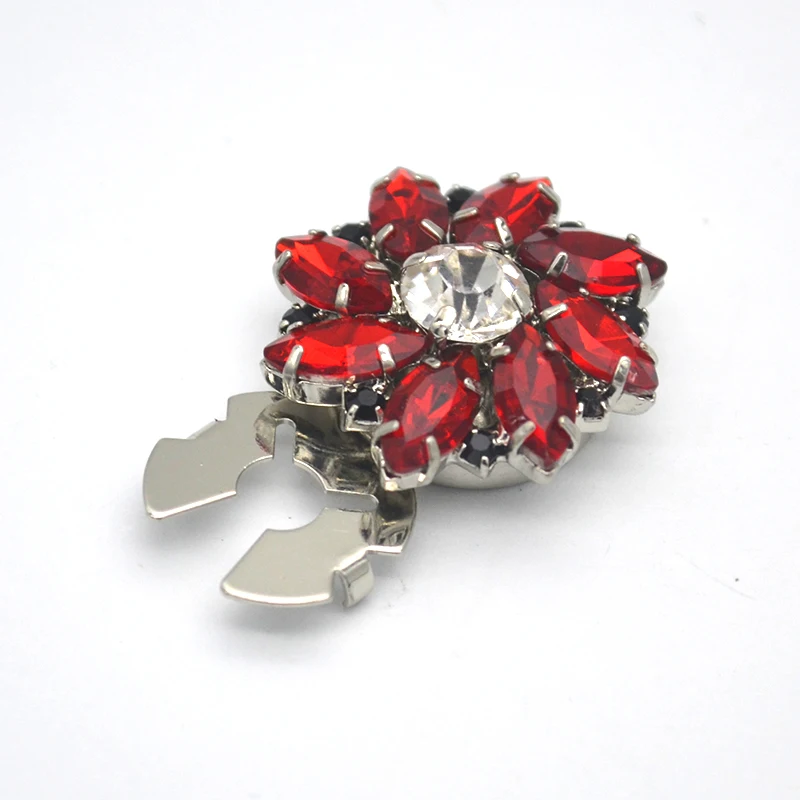 Removable crystal rhinestone button covers clip for Dress Shirt