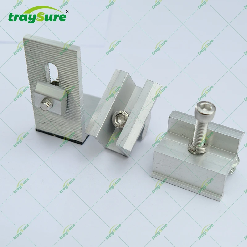 TRAYSURE Solar Mounting System L Foot Rooftop Mount System Brackets Aluminum Rail Wire Mesh Cable Tray Solar Mounting System